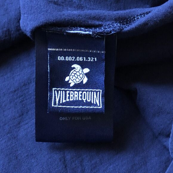 Vilebrequin Cotton T Shirt Mens XXL Blue Crew Short Sleeve Beach Short Sleeve - Picture 6 of 9